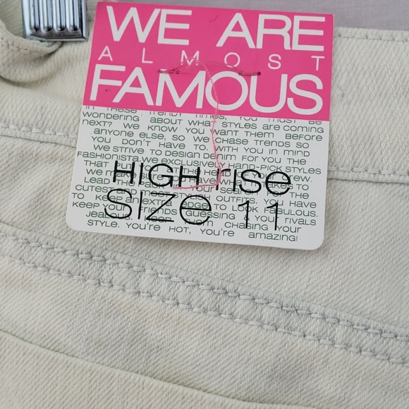 We Are Almost Famous High Rise Distressed Shorts NWT - Picture 2 of 7